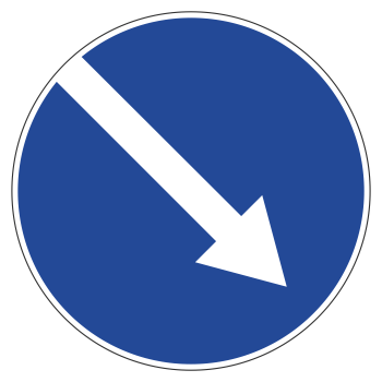 Дорожный знак 4.2.1 «Объезд препятствия справа»